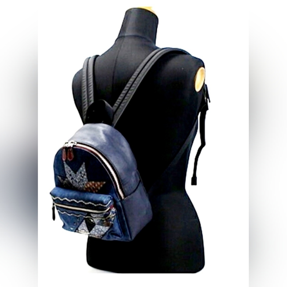 Coach Star Denim Patchwork Mini Backpack - Picture 3 of 10